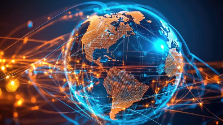 Digital world globe