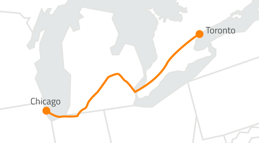 Diverse, Resilient Wavelength Routes: What it Means to Be Unique 9 Chicago to Toronto 2025 04 16