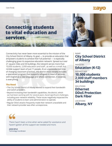 City School District of Albany: Connecting Students with Reliable, Secure Network Infrastructure