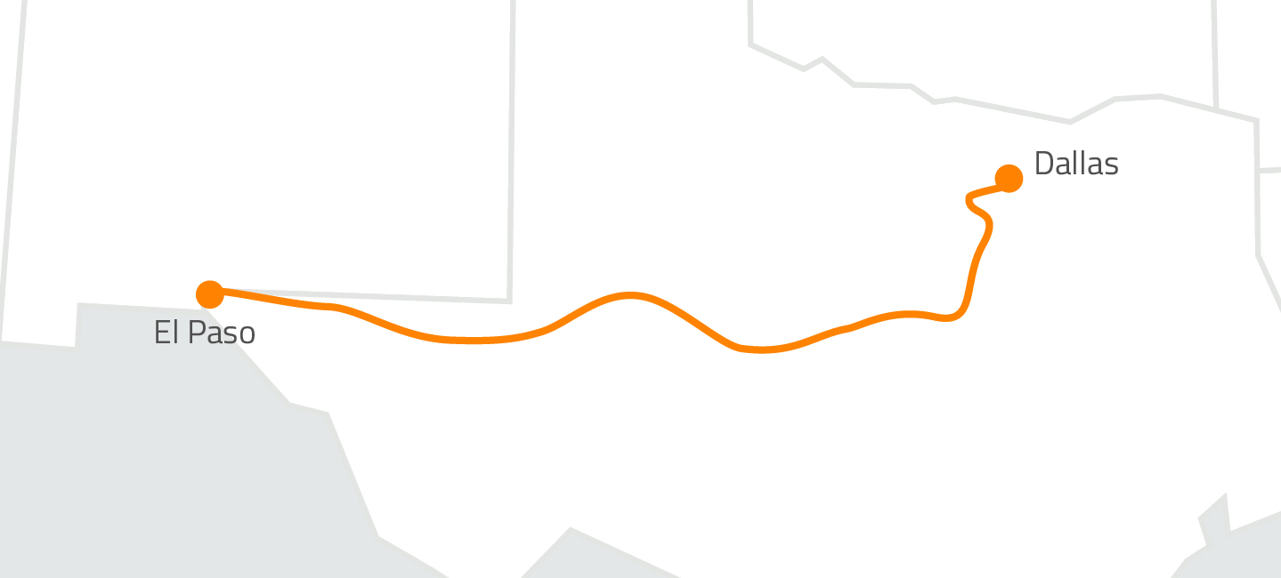 Diverse, Resilient Wavelength Routes: What it Means to Be Unique 8 El Paso to Dallas 2025 04 16