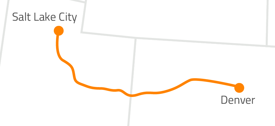 Route 10 - Salt Lake City to Denver