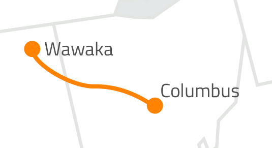 Route 20 - Wawaka to Columbus