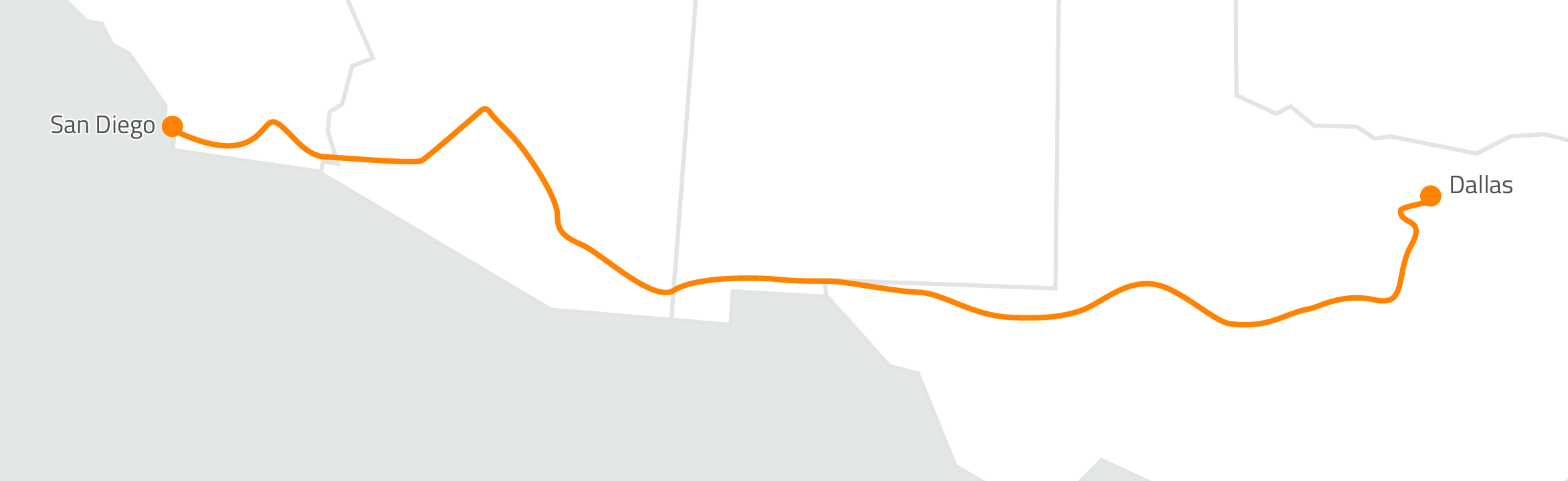 Route 21 - San Diego to Dallas