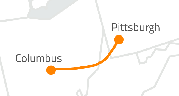Zayo’s Unique Dark Fiber Routes: Setting the Standard for Network Resilience 8 Pittsburgh - Columbus