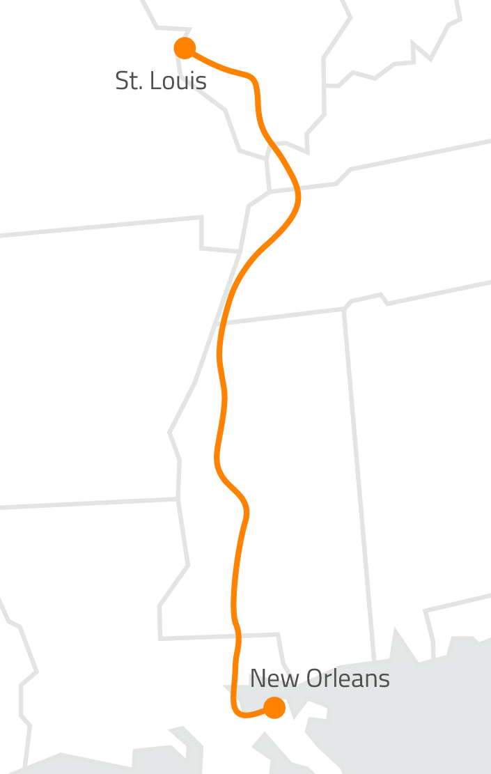 Zayo’s Unique Dark Fiber Routes: Setting the Standard for Network Resilience 6 St. Louis - New Orleans