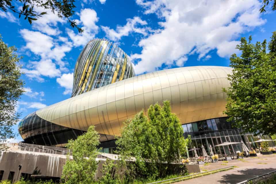 BORDEAUX, FRANCE, MAY 04, 2023: Cité du vin, a wine museum, in Bordeaux, France