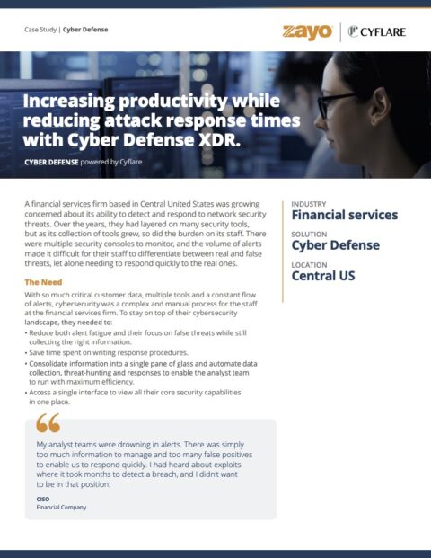 Financial Services Cybersecurity: Faster Threat Detection with Cyber Defense XDR